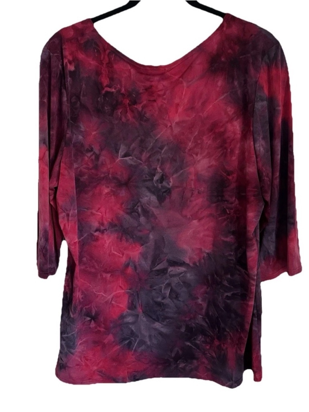 Bobbie Brooks Womens 2X Top Sequin Tie Dye Flowy Office Stretch Boho Colorful - Picture 3 of 10